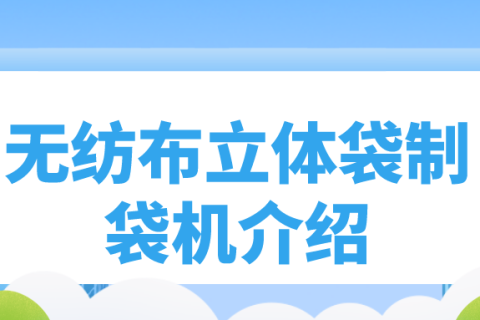 正威無紡布制袋機產品介紹——單張無紡布立體袋制袋機