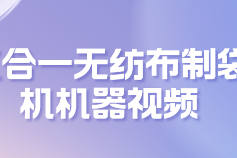 浙江名瑞五合一無紡布制袋機(jī)機(jī)器視頻